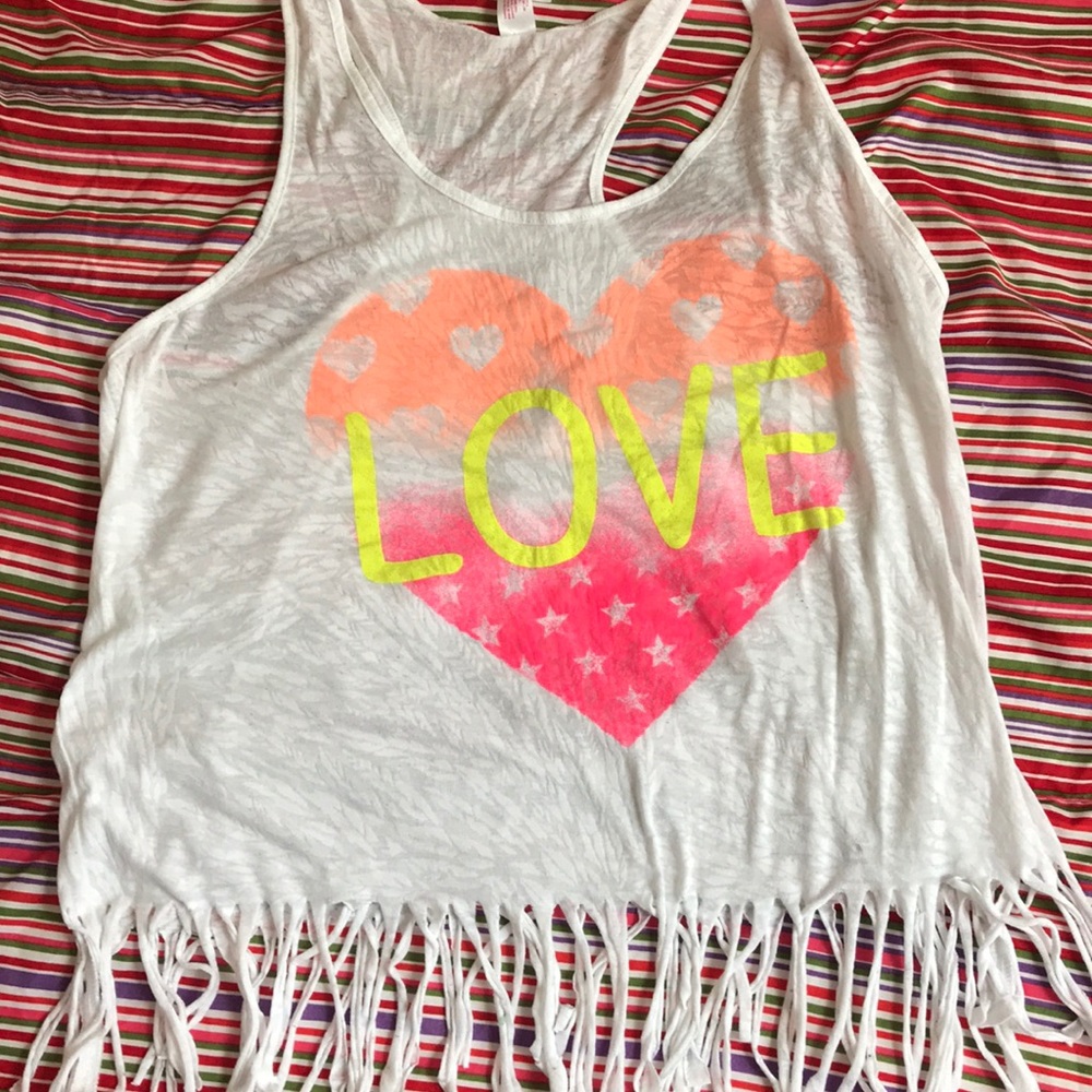 Cute white tank top shirt